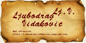 Ljubodrag Vidaković vizit kartica